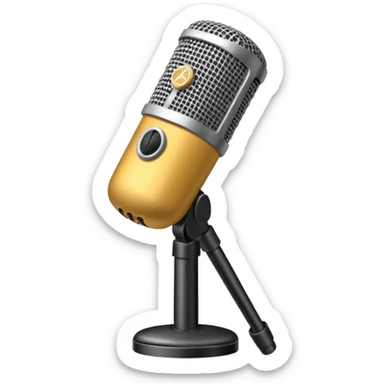 singer microphone sticker