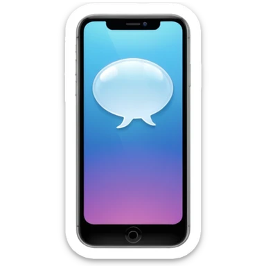 an newiphone where we can see bubble speech on the screen sticker