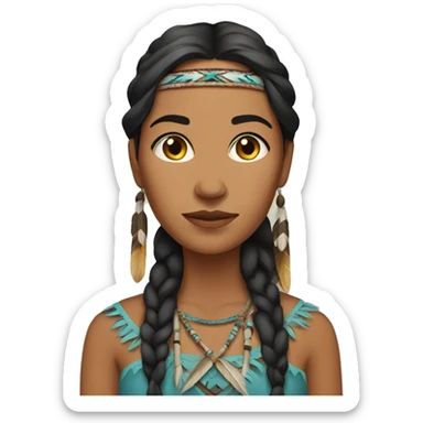 Native American woman sticker
