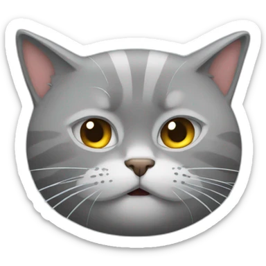 Chat gris qui dort sticker