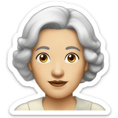 agniya barto old Russian woman writer with black hair sticker