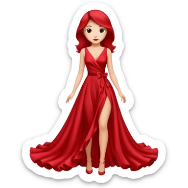 red rose dress no body sticker