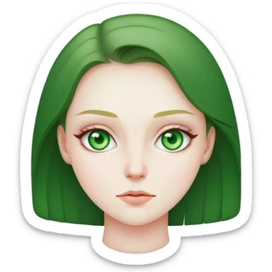 girl with green eyes is chilling  sticker