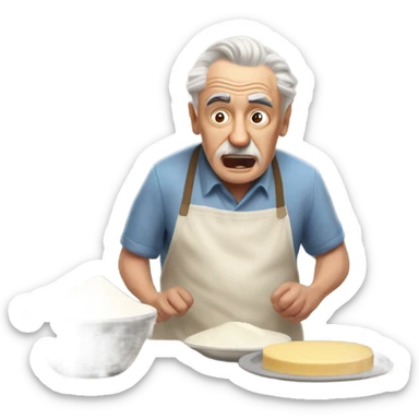 Grandfather as a baker, but something went wrong  sticker