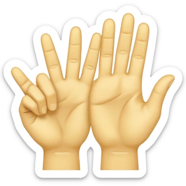 Yvl handsign yellow  sticker