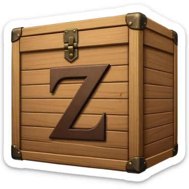 letter Z in box sticker