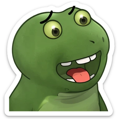 Yellow emoji exhausted with mouth open drooling  sticker