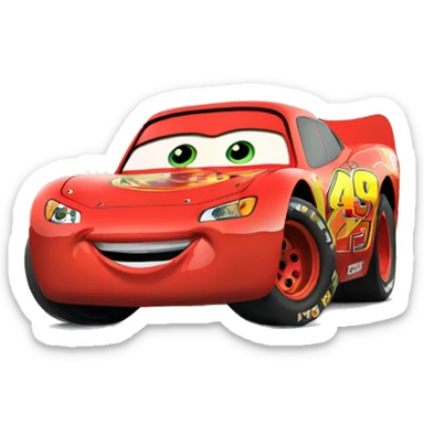 lightning mcqueen thumbing up sticker