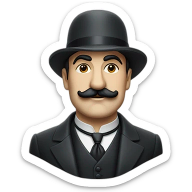 Hercule poirot sticker