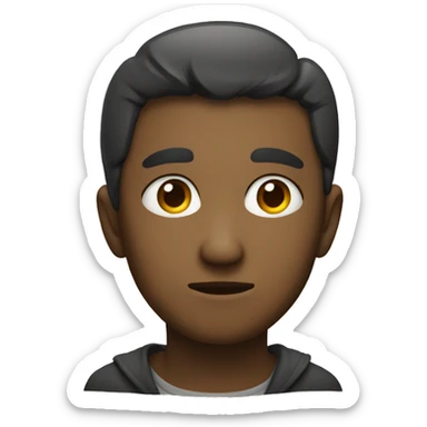 moyai with pensive face sticker