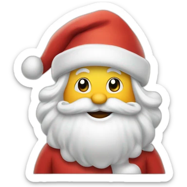 Jolly Santa says Hello sticker