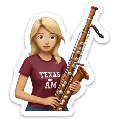 dirty blonde bassoon player texas a&m sticker