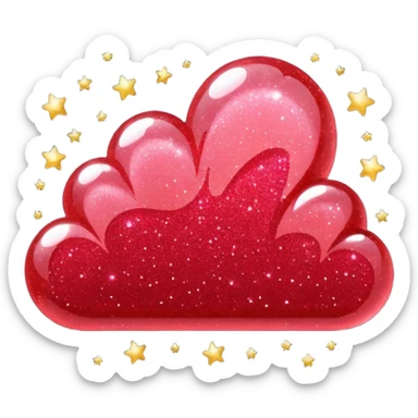 red glitter sky sticker