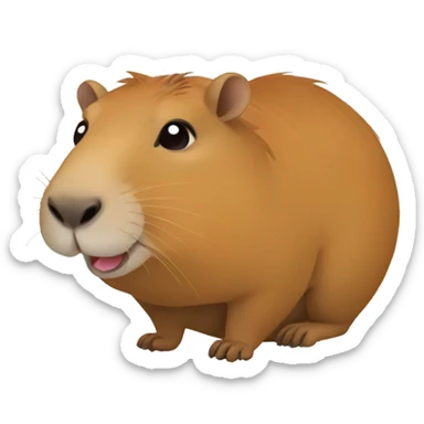 happy capybara sticker