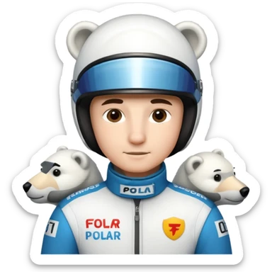 f1 driver polar bear sticker