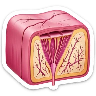 hair follicle cross, with pink colors sticker