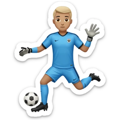 soccer goalkeeper full body and football boots sticker
