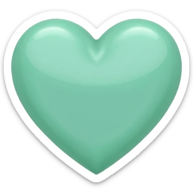 haz un corazon verde menta sticker