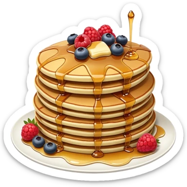 pancakes with syrup and berries  sticker