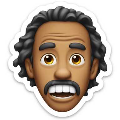 Uncanny scary goofy emoji sticker