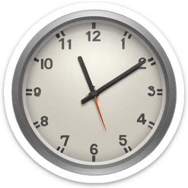 clock showing 15 minutes sticker