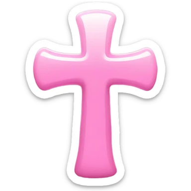 Pink cross sticker