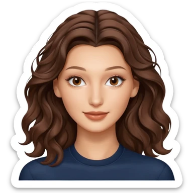 Bella hadid wavy hair sticker