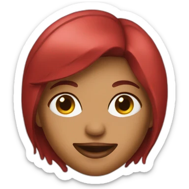 Red female singer sticker