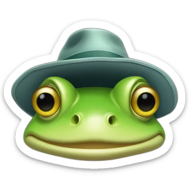 Grenouille zvec chapeau sticker