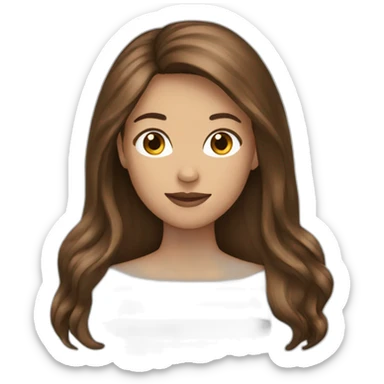 Woman Brown long hair argentina  sticker