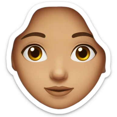 Beautiful Cypriot girl with brown hair and brown eyes and tanned skin sticker