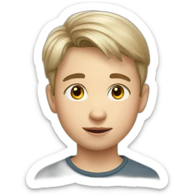 young russian boy sticker