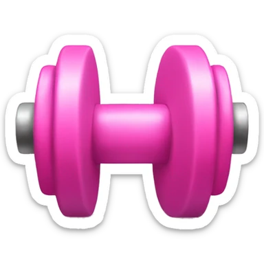 Cute dumbbell with pink light bow sticker