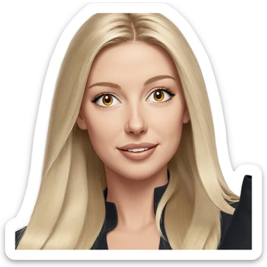 smiling blonde girl portrait sticker