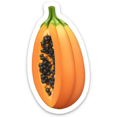Opened Papaya fruit sticker