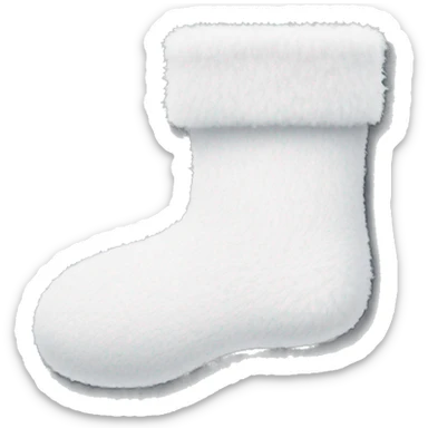 White fuzzy socks sticker
