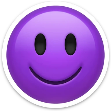 Purple smiling face giving you the middle finger sticker
