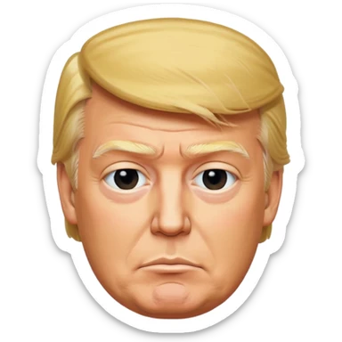 donald trump as blockhead sticker