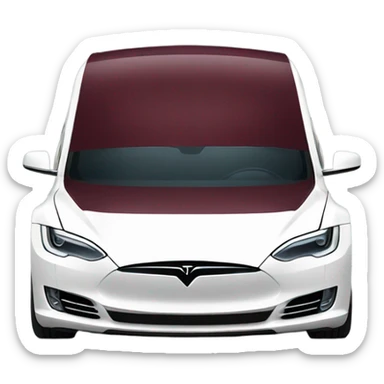 burgundy tesla sticker