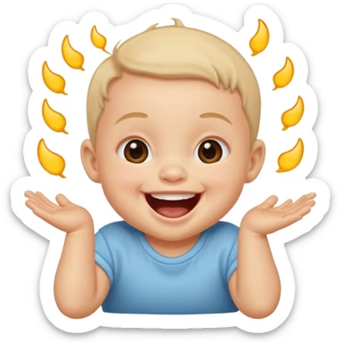A baby laughing joyfully sticker