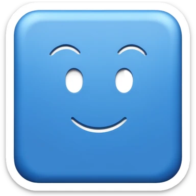 Make a symbol with a tilted blue colored square with a tick mark inside it in the middle. Make the edge of the square sharp. sticker