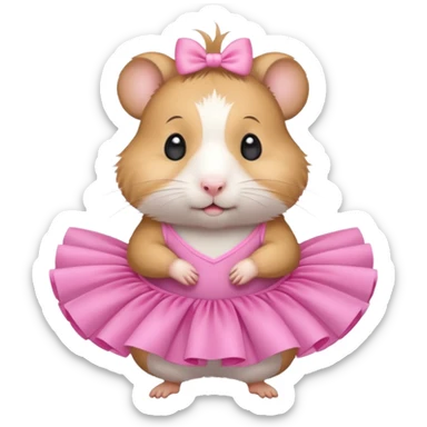 Hamster wearing tutu sticker