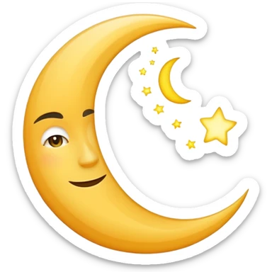 half moon sticker