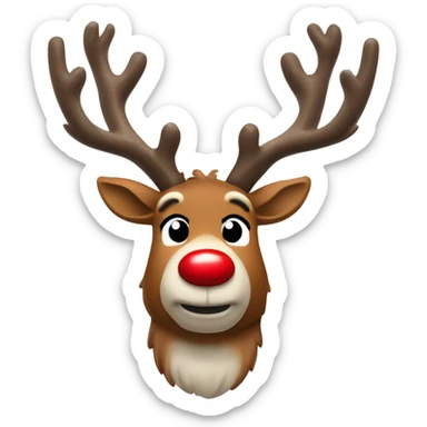 Rudolph the red nose reindeer  sticker