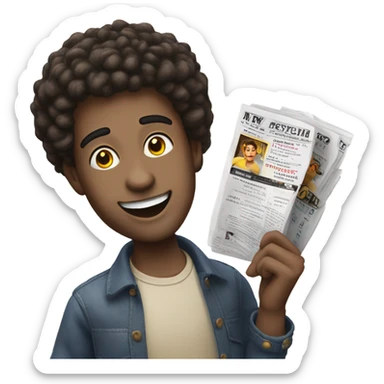 Young man jewish new yorker theatre lover sticker