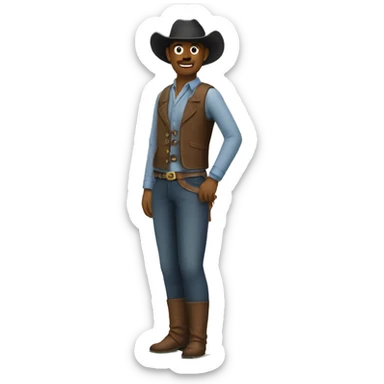 caballo con pantalon sticker