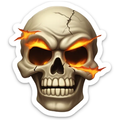 Mad skull sticker