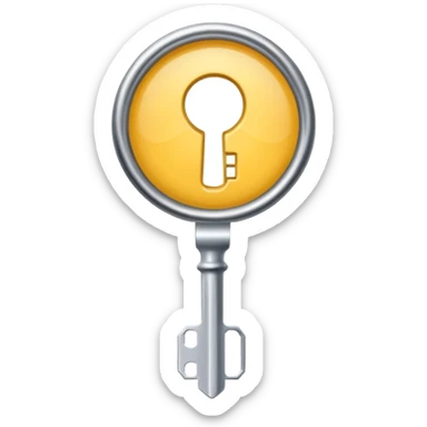 flat white key sticker