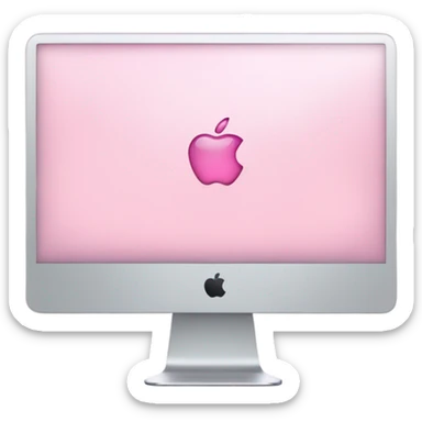 light pink apple imac  sticker