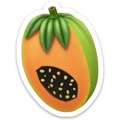 a single papaya sticker